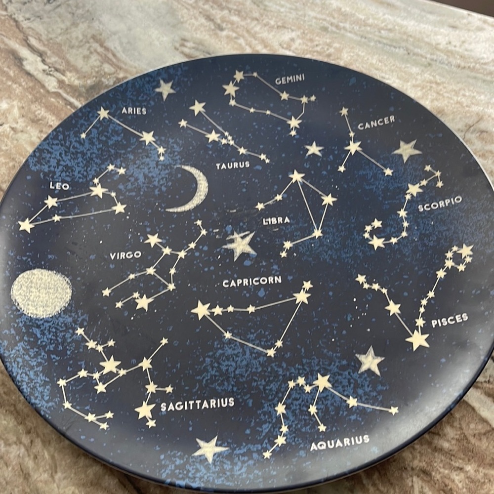 Christian Siriano New York 100% melamine blue serving dish constellations ⭐️NWOT